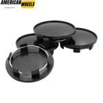 4pcs Audi 69mm 2 11/16in Wheel Center Caps Black - 20274099BKx4 - Image 4