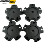 4pcs Moto 120mm 4 23/32in Wheel Center Caps #MO909B5127YB 5 Lug Nuts