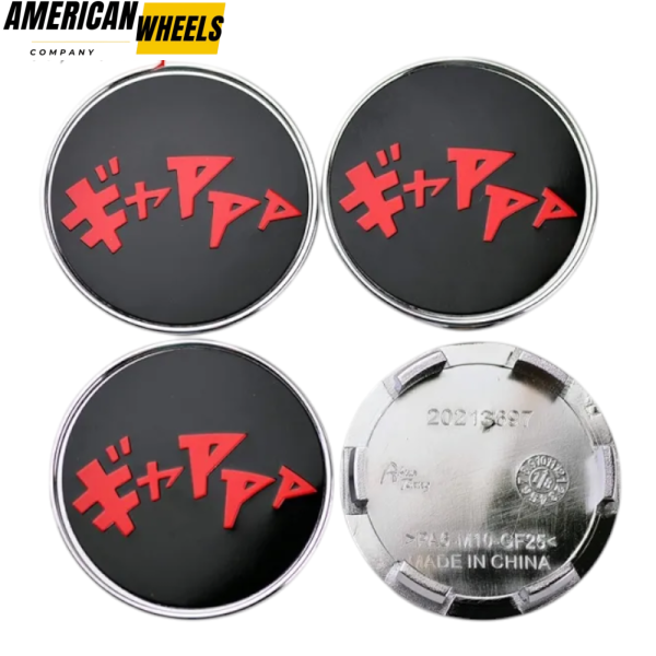 4pcs Initial Drift Onomatopoeia 54mm 2 1/8in Wheel Center Caps #40342-AU511 - Image 13