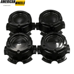4pcs 141mm 5 17/32in Wheel Center Caps #1004-27GB Bright Black - 20274087HB