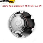84mm (3.29in) Bolt-On Chrome Wheel Center Caps - Image 2