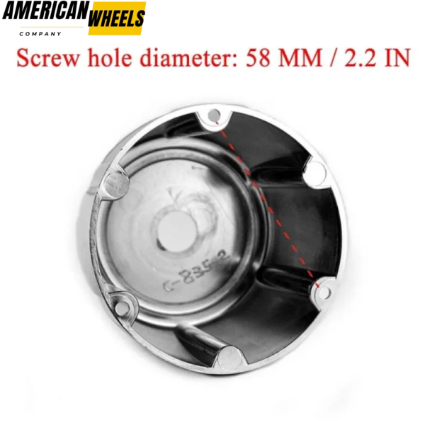 84mm (3.29in) Bolt-On Chrome Wheel Center Caps - Image 2