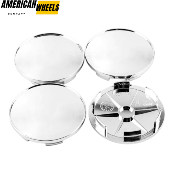 100pcs Wholesale Plain 68mm 2 11/16in Wheel Center Caps #654F Chrome - Image 4