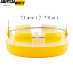 4pcs Audi Benz O.Z Advan 79mm 3 3/32in Wheel Center Caps Yellow - 20277069[13570YL+20954]x4 - Image 6