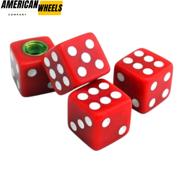 4pcs (1set) Dice Tyre Valve Dust Caps - Image 3