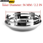 60mm (2.36in) Work Wheel Center Caps Chrome - 20214154 - Image 2