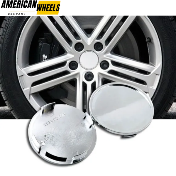 100pcs Wholesale Plain 76mm 3in Wheel Center Caps Chrome - Image 2