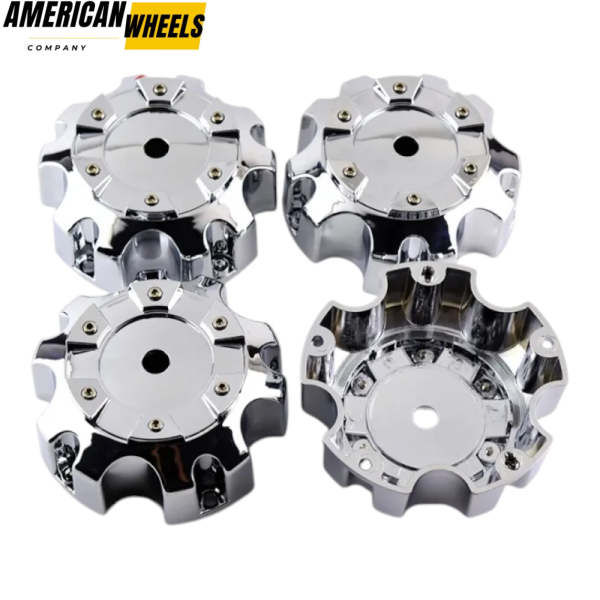 4pcs STATUS 135mm 5 5/16in Wheel Center Caps #C803502CAP Silver - Image 6