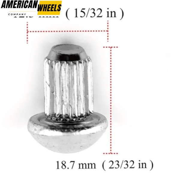 100pcs ZSD31 Metal Dome Wheel Rim Lip Rivets Nuts - Image 6