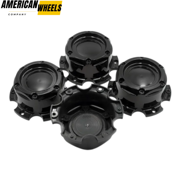 4pcs 141mm 5 17/32in Wheel Center Caps #1004-27GB Bright Black - 20274087HB - Image 3