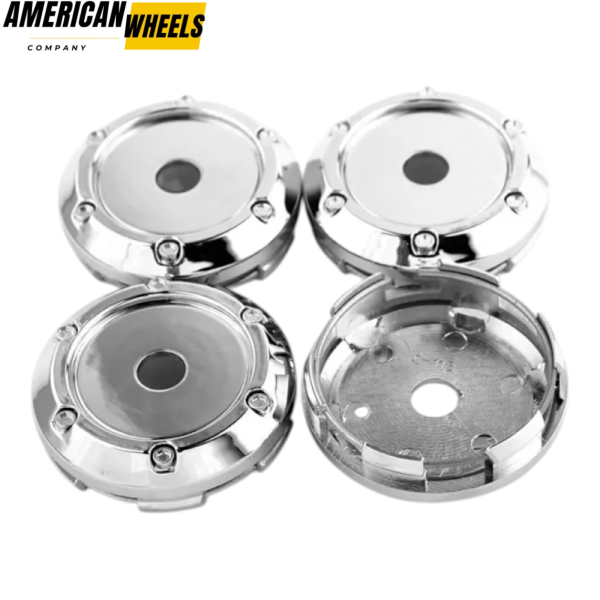 4pcs Volk 66mm 2 19/32in Wheel Center Caps #C-113 Chrome - Image 7