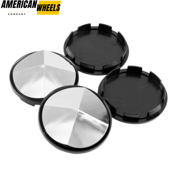 4pcs Subaru Dodge Weds 63mm 2 7/16in Conical Hub Cap Car #52005732 Black（Bottom） - 20277068BKx4[14371+13669BK]x4 - Image 2
