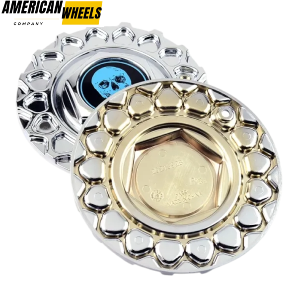 #09.24.028 ＆ #09.24.004 Skull Badge BBS Replica Wheel Center Caps 168mm (6.61in) - Image 17