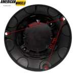 4pcs 184mm 7.24in Bolt On Wheel Center Caps Matte Black - 20274076 - Image 3