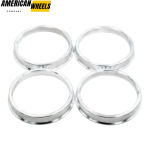 4pcs 64mm 2 1/2in Reducing Ring Aluminum Alloy Auto Parts Silver - Image 2