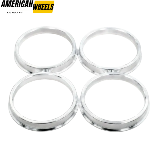 4pcs 64mm 2 1/2in Reducing Ring Aluminum Alloy Auto Parts Silver - Image 2