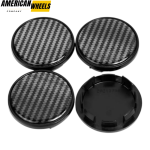 4pcs VW Passat Jetta 66mm 2 19/32in Wheel Center Caps #5G0601171 Carbon Fiber Center