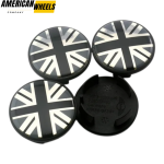 4pcs MINI Union Jack 55mm 2 5/32in Wheel Center Caps #3613 1171069 - 20213352[13223GY+13295]x4