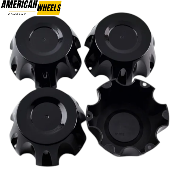 4pcs 137mm 5 3/8in Wheel Center Caps Bright Black - Image 7
