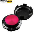 4pcs GMC Cadillac Chevy 83mm 3 1/4in Wheel Center Caps #9595759 Pink Label Black Base - 20214949BKP[14618PP+14726BK]x4 - Image 3