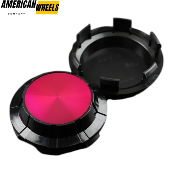 4pcs GMC Cadillac Chevy 83mm 3 1/4in Wheel Center Caps #9595759 Pink Label Black Base - 20214949BKP[14618PP+14726BK]x4 - Image 3