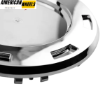 1pc Cadillac 203mm 8in Wheel Center Cap #9596649 Silver - Image 3