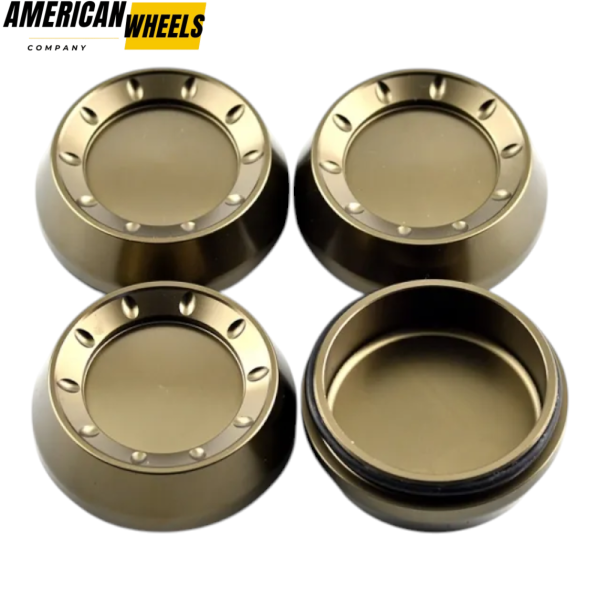 4pcs RAYS Volk Racing CE28 67mm 2 5/8in Wheel Center Caps Metal Brown - Image 2