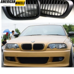 BMW Matte Black Front Kidney Grills for 3 Series E46 - 21623101 - Image 5