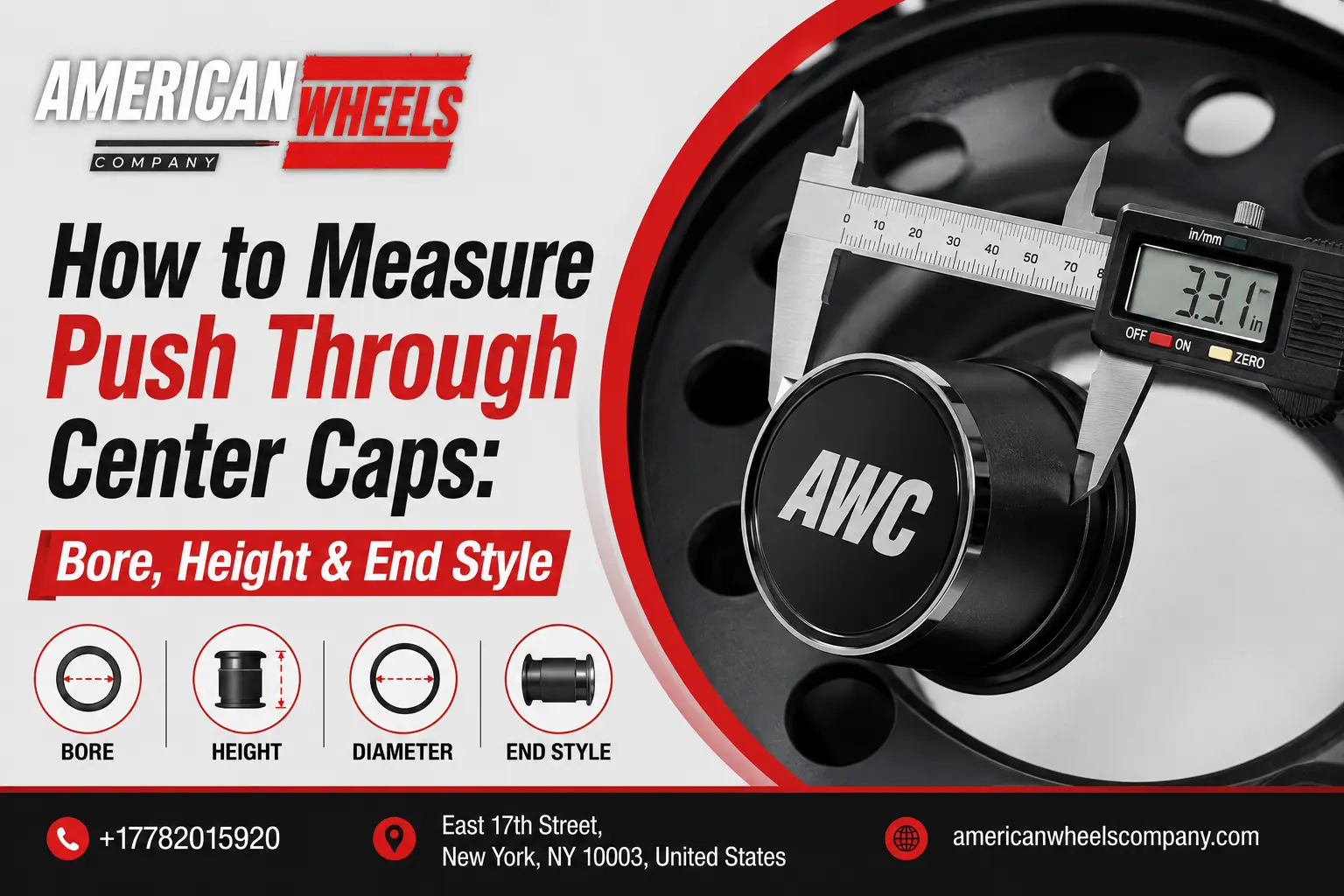 How to Measure Push Through Center Caps