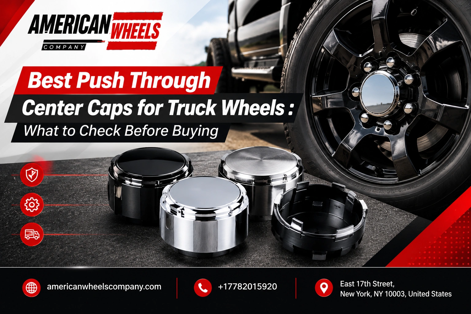 Push Through Center Caps for Trucks