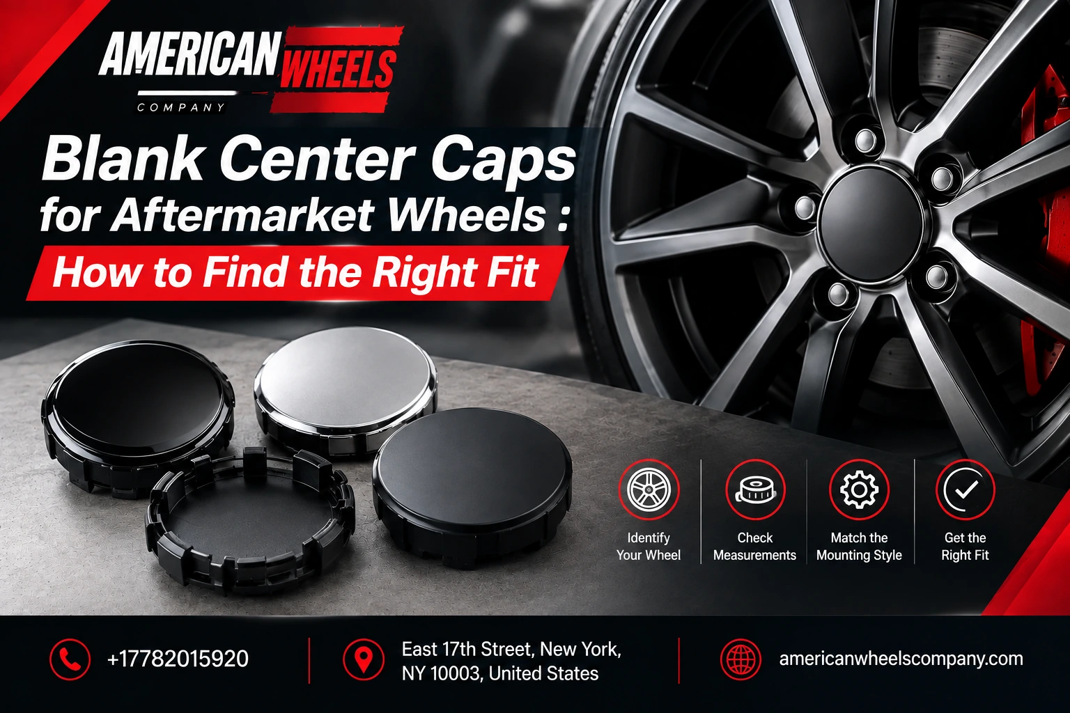 Blank Center Caps for Aftermarket Wheels