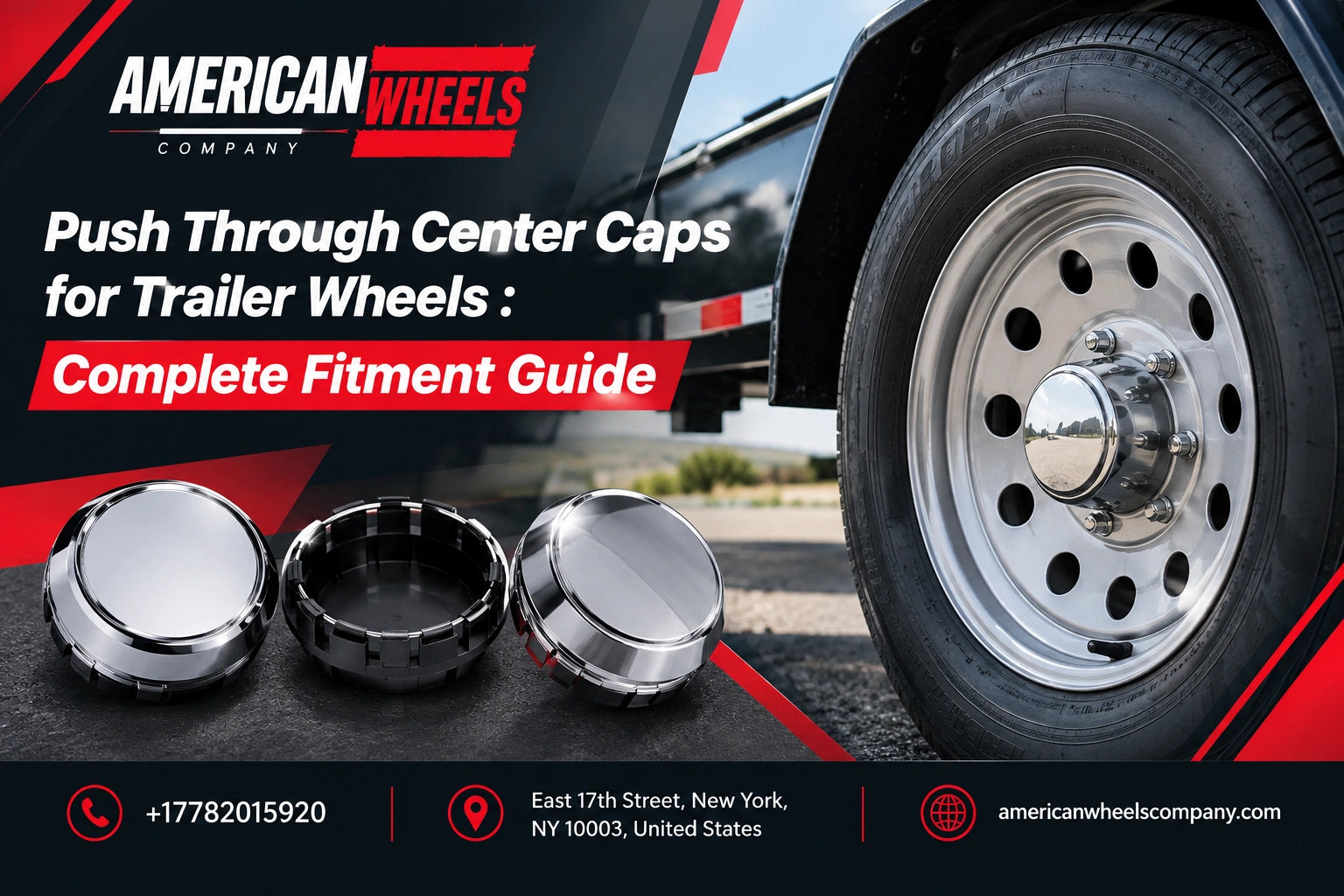 Push Through Center Caps for Trailers