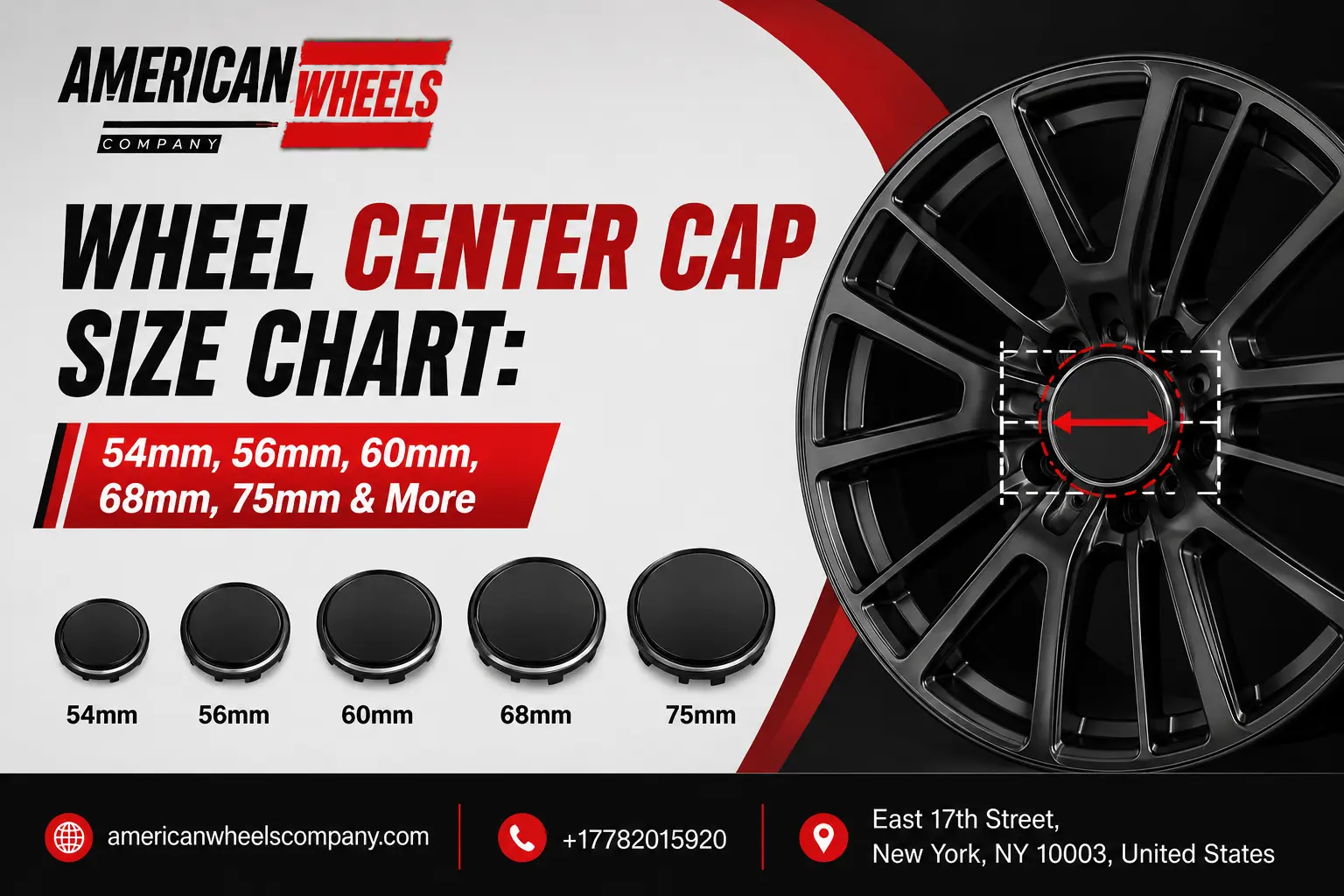Wheel Center Cap Size Chart