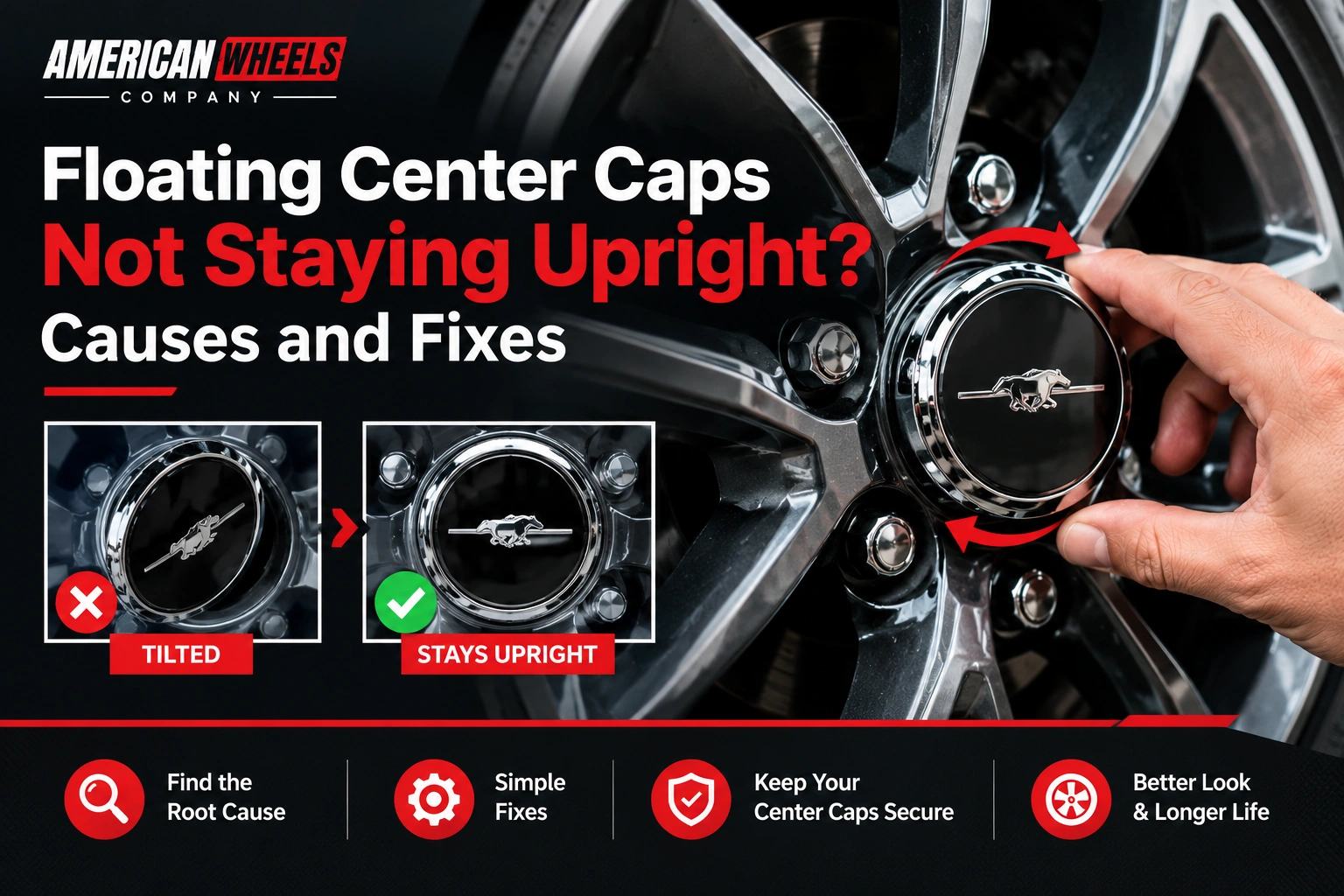 Floating Center Caps Not Staying Upright