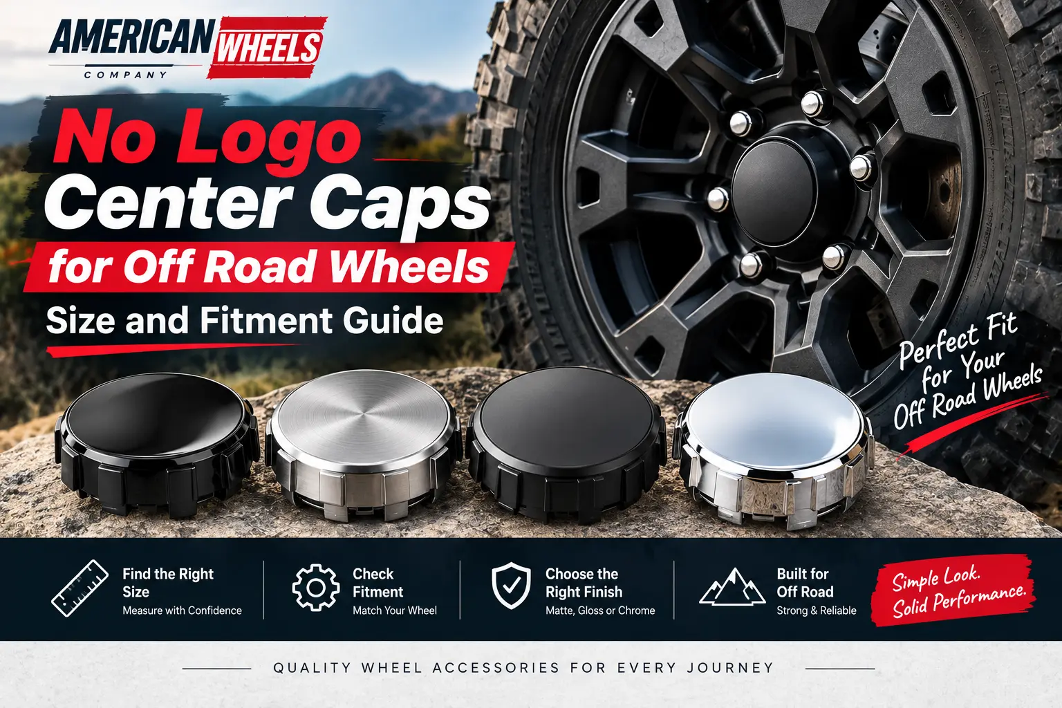 No Logo Center Caps for Off Road Wheels