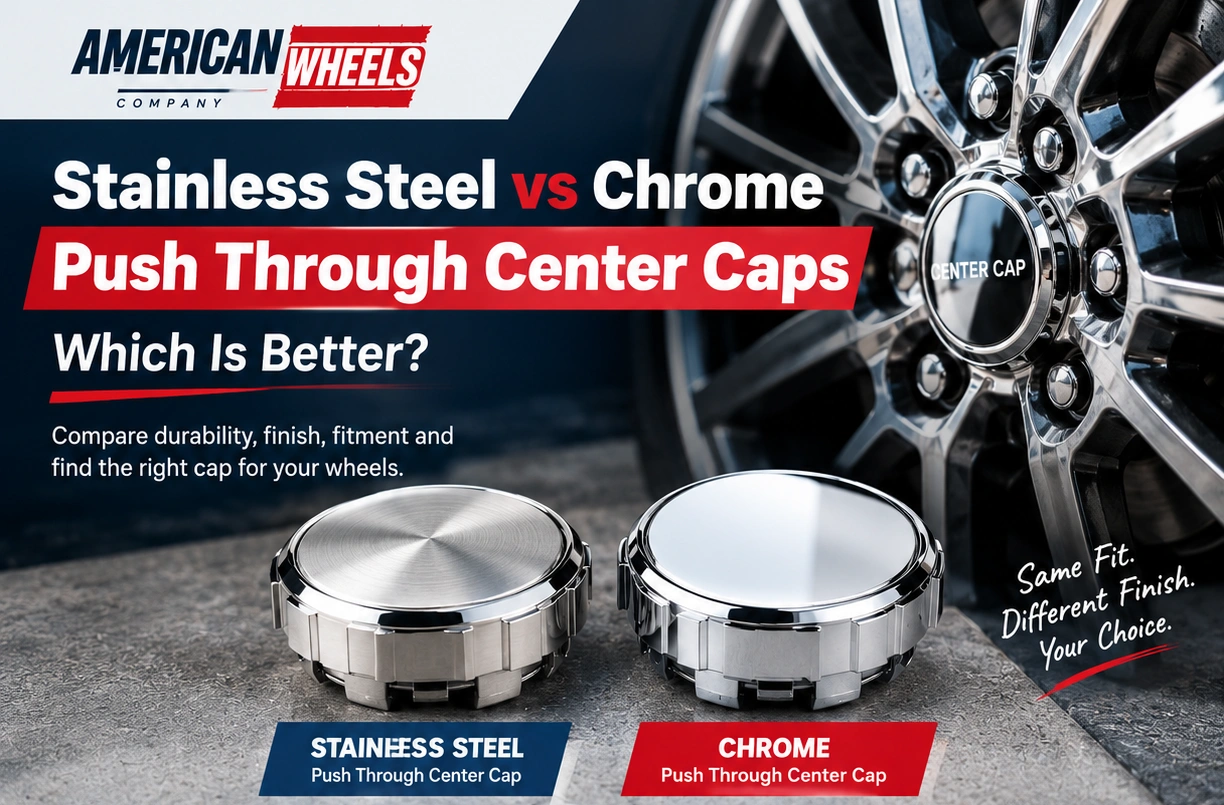 Stainless Steel Push Through Center Caps